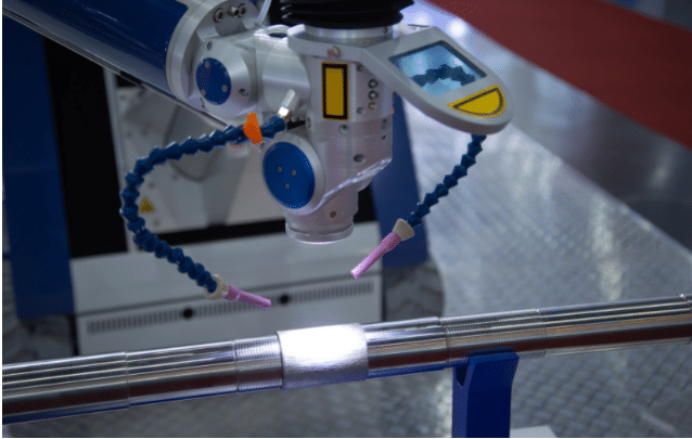 A Semi-automatic mobile laser welding machine.